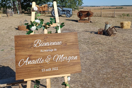 Sticker prénom pour panneau mariage